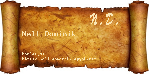 Nell Dominik névjegykártya